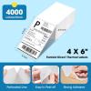 imageFuxury Thermal Labels 4x6 4000 Labels Fanfold Direct Shipping Label with Perforated and Strong Adhesive Mailing Stickers Paper Thermal Printer Sticker for Most Printer Shipping Supplies4x64000 Labels