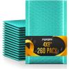 imageFuxury 4x8 Bubble Mailer 260 Pack Black Padded Envelopes for Mailing Small Bubble Mailers Usable Size 4x7quot Padded Envelopes SelfSealPadded Mailers for Small Business Shipping Bulk000Teal