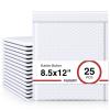 imageFuxury 500 Pack Black Bubble Mailers 85x12quot Bubble Envelopes Usable 85x11 Inch Strong Adhesion Padded Mailer Thick Padded Envelopes Mailers for Small Business Mailing Books Clothes Makeup SuppliesWhite