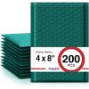 imageFuxury Bubble Mailers 4x8 Inch 500 Pack Padded Envelopes Usable Size 4x7quot Thick Mailing Envelopes Bubble Opaque Padded Mailers Shipping Bags for Mailing Jewelry Makeup Small Business WhiteForest Green