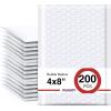 imageFuxury Bubble Mailers 4x8 Inch Teal 200 Pack Padded Envelopes Usable Size 4x7quot Thick Mailing Envelopes Bubble Opaque Padded Mailers Shipping Bags for Mailing Jewelry Makeup Small Business000White