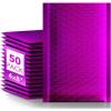 imageFuxury Gold Bubble Mailers 6x10 quot50 Pack Strong Adhesion Metallic Bubble EnvelopesWaterproof Padded EnvelopesDurable Padded MailersSuper Cute Packing for Jewelry Makeup SuppliesBulk 0Purple