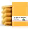 imageFuxury Kraft Bubble Mailers 4x8quot 400Pack Padded Envelopes Thick Bubble Envelopes Usable Size 4x7quot Waterproof Cushioned Padded Mailers Packaging for Small Business 000 YellowYellow