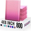 imageFuxury Opaque Bubble Mailers 6x10 Inch 100 Pack Gradient Pink Cute Design Padded EnvelopesStrong Adhesion Pattern Bubble Shipping Envelopes for Mailing JewelryMakeup 0 Thick Bubble Padded MailerGradient Pink