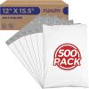 imageFuxury Poly Mailers 25 Pcs 177 X 22quot XL Shipping Bags for Clothing Strong Adhesive Shipping Mailing EnvelopesLarge SelfSealing Polymailer for Small Business Black 10White