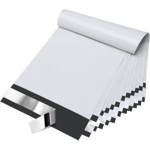 imageFuxury 1000pcs 10x13quot Poly MailersWaterproof Shipping Bags for ClothingStrong Adhesive Shipping Envelopes for Small BusinessSelf Seal Poly Mailer BagsFlexible Mailing Bags WhiteWhite