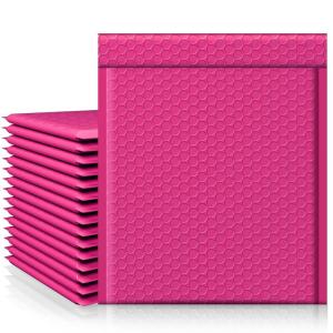 imageFuxury 500 Pack Black Bubble Mailers 85x12quot Bubble Envelopes Usable 85x11 Inch Strong Adhesion Padded Mailer Thick Padded Envelopes Mailers for Small Business Mailing Books Clothes Makeup SuppliesHot Pink