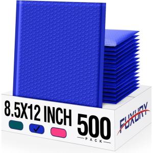 imageFuxury 500 Pack Forest Green Bubble Mailers 85x12quot Medium Opaque Bubble Envelopes Strong Adhesion Bubble Mailer Thick Padded Envelopes Mailers for Small Business Mailing Books Clothes Makeup SuppliesRoyal Blue