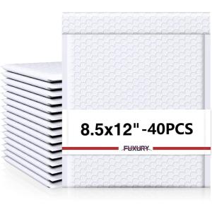 imageFuxury 500 Pack Teal Bubble Mailers 85x12quot Medium Opaque Padded Envelopes Strong Adhesion Bubble Mailer Thick Padded Envelopes Mailers for Small Business Mailing Books Clothes Makeup SuppliesWhite