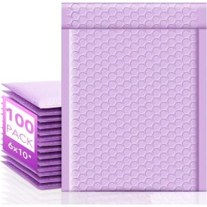 imageFuxury 500 Pack White Bubble Mailers 6x10 Inch Small Bubble Shipping Envelopes0 Thick Bubble Padded Mailer Strong Adhesion Padded Envelopes for Mailing JewelryMakeupLavender