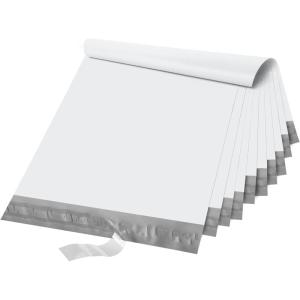 imageFuxury 500 Pcs Large Poly Mailers 19x24 Inch Bulk Shipping Bags for Clothing Strong Adhesive Shipping Envelopes for Small Business SuppliersWaterproof Mailers Poly Bags Mailing Envelopes TealWhite