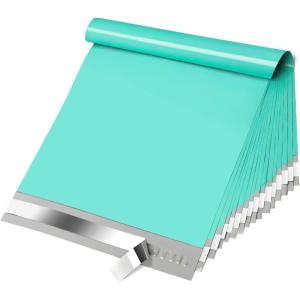 imageFuxury 500 Pcs Large Poly Mailers 19x24 Inch Bulk Shipping Bags for Clothing Strong Adhesive Shipping Envelopes for Small Business SuppliersWaterproof Mailers Poly Bags Mailing Envelopes TealTeal
