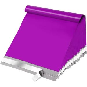imageFuxury 500 Pcs Large Poly Mailers 19x24 Inch Bulk Shipping Bags for Clothing Strong Adhesive Shipping Envelopes for Small Business SuppliersWaterproof Mailers Poly Bags Mailing Envelopes TealPurple