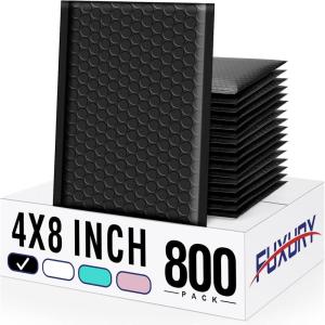 imageFuxury Bubble Mailers 6x10 3000 Pack Black Padded Envelopes Usable Size 6x9quot Thick Mailing Envelopes Bubble Padded Shipping Bags for MailingPackaging Small Business Boutique Bulk 0Black