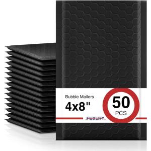 imageFuxury Bubble Mailers 6x10quot 100 Pack Light Pink Padded Envelopes Usable Size 6x9quot Self Seal Mailing Envelopes Bubble Padded Shipping Bags for MailingPackaging Small Business Boutique Bulk 0Black