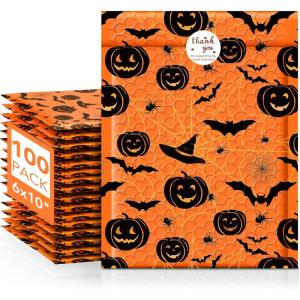 imageFuxury Bubble Mailers 85x12 Inch 40 Pack Halloween Padded Envelopes Usable Size 85x11quot Thick Mailing Envelopes Bubble Opaque Padded Mailers Shipping Bags for Mailing Jewelry Makeup Small Business2orange