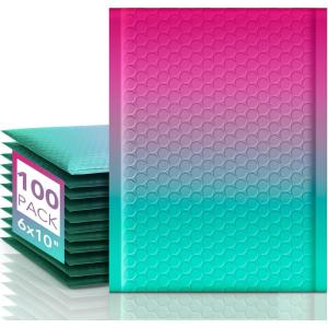 imageFuxury Bubble Mailers 85x12quot 240 Pack Padded Envelopes Usable Size 85x11quot Thick Mailing Envelopes Bubble Opaque Padded Mailers Shipping Bags for Mailing Jewelry Makeup Small Business 2 YellowOrangePinkGreen
