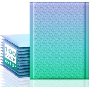 imageFuxury Bubble Mailers 85x12quot 240 Pack Padded Envelopes Usable Size 85x11quot Thick Mailing Envelopes Bubble Opaque Padded Mailers Shipping Bags for Mailing Jewelry Makeup Small Business 2 YellowOrangeFairyland Green