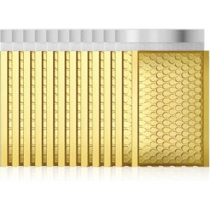 imageFuxury Gold Bubble Mailers 6x10 quot50 Pack Strong Adhesion Metallic Bubble EnvelopesWaterproof Padded EnvelopesDurable Padded MailersSuper Cute Packing for Jewelry Makeup SuppliesBulk 0Gold
