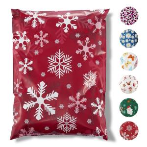imageFuxury Poly Mailers 10x13 InchSturdy Shipping Bags for ClothesSelf Adhesive Mailing Shipping EnvelopesWaterproof Packaging Bags for Small BusinessColorful Mailers Poly Bags 50 Pack ButterfliesRed Snow