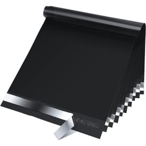 imageFuxury Poly Mailers 145x19quot 400Pcs Bulk Shipping Bags for Clothing Strong Adhesive Shipping Envelopes Waterproof Packaging Mailing Bag for Small Business White PolymailersBlack