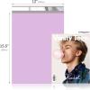 imageFuxury Poly Mailers 12x155 Inch 500 Pcs Bulk Shipping Bags for Clothing Strong Adhesive Shipping Envelopes for Small Business SuppliersWaterproof Mailers Poly Bags Mailing Envelopes PinkLight Purple