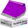 imageFuxury Poly Mailers 145x19 Inch 500 Pcs Bulk Shipping Bags for Clothing Strong Adhesive Shipping Envelopes for Small Business SuppliersWaterproof Mailers Poly Bags Mailing Envelopes PurplePurple