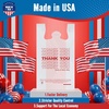 image:imageFuxury 500 Count  Thank You Plastic Tshirt Bags Black 115 x 65 x 21 Tshirt Grocery Take Out To Go Retail Shopping Bags in Bulk for Small BusinessWhite
