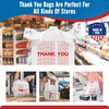 image:imageFuxury 500 Count  Thank You Plastic Tshirt Bags Black 115 x 65 x 21 Tshirt Grocery Take Out To Go Retail Shopping Bags in Bulk for Small BusinessWhite