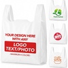 image:imageFuxury Customize Plastic Tshirt Bags 192000 Count 192 Boxes1000 Countbox 2 Pallet Package for Small Business Grocery Take Out To Go Retail Shopping Thank You Bags in BulkWhite
