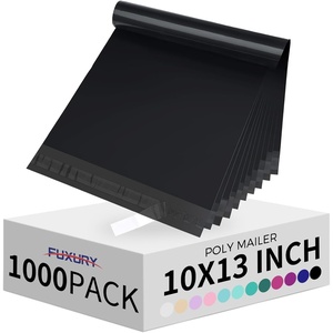 image:imageFuxury 1000 Pack 10x13 Black Poly Mailers BulkWaterproof Mailing Envelopes for ClothingStrong Adhesive Self Seal Poly Shipping Bags for Postage Return Books Small BusinessBlack