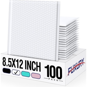 image:imageFuxury 12x15 Bubble Mailers 40 Pack Light Pink Padded Envelopes Large Shipping Envelopes for Clothing Books Gifts Self Seal Waterproof Opaque Thick Mailers for Small BusinessWhite